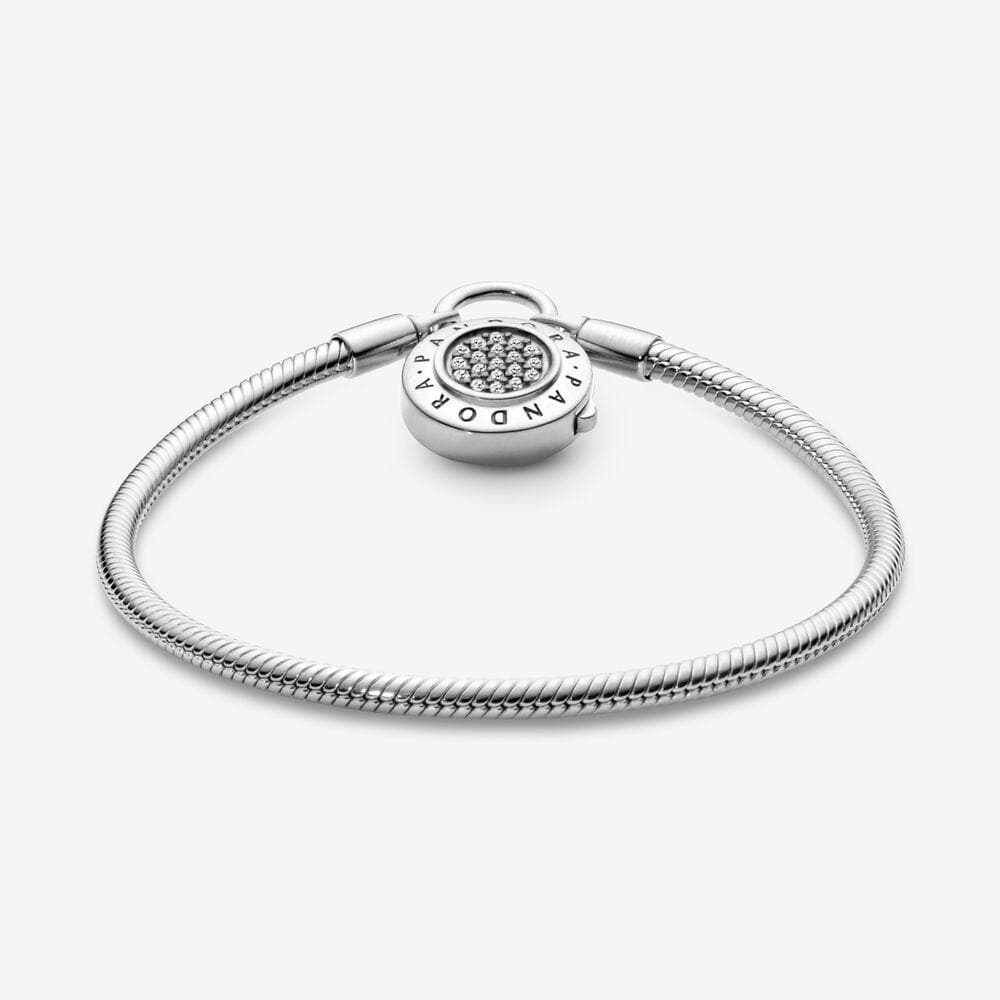 Pandora Bracciale Moments con maglia snake e chiusura a lucchetto con pavé in Bracciali Alba Gioielli - Casoria, commercioVirtuoso.it
