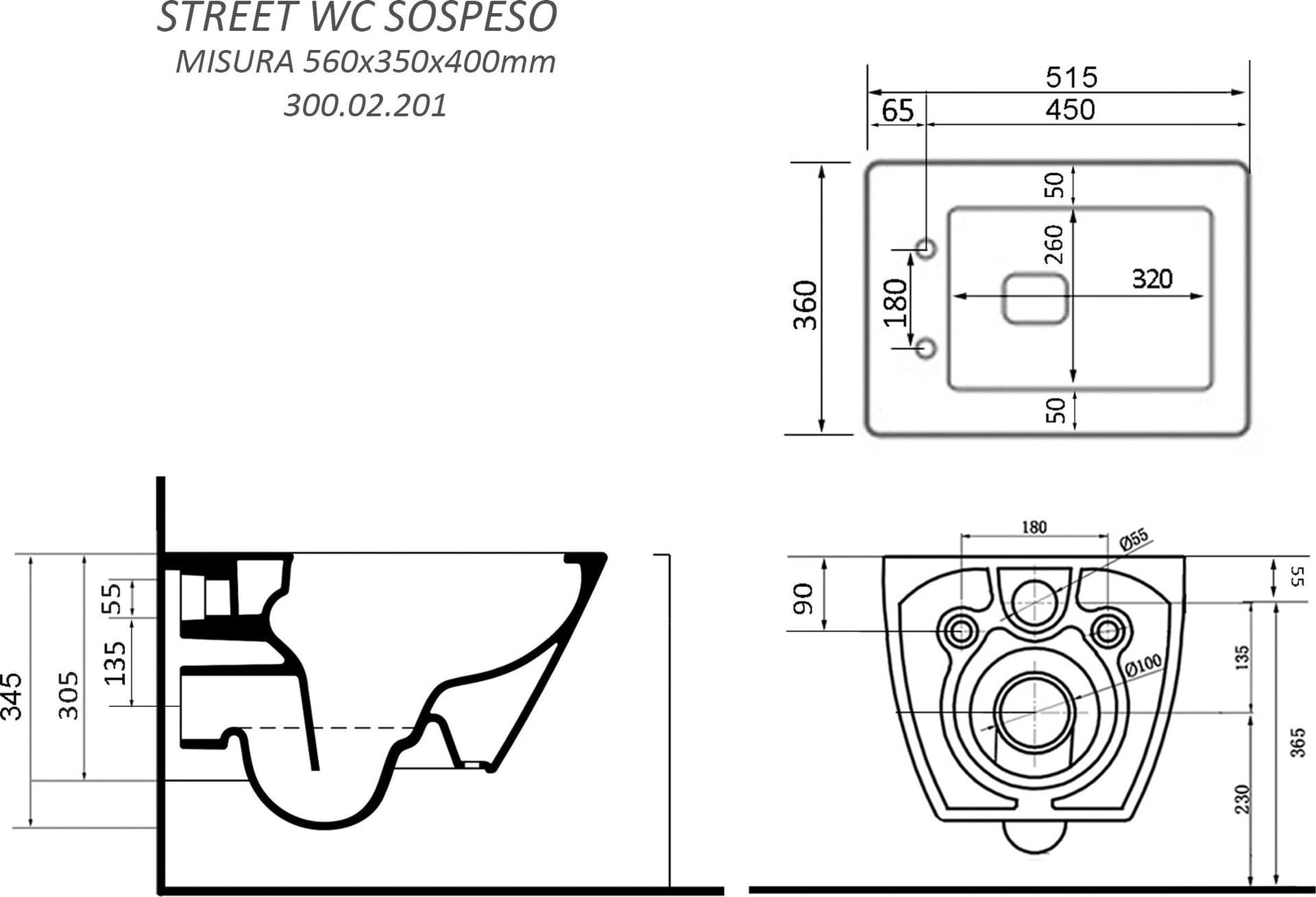 Vaso Wc Bidet Coppia Sanitari Sospesi Ceramica Street in Vasi WC Mondialshop - Parabiago, commercioVirtuoso.it