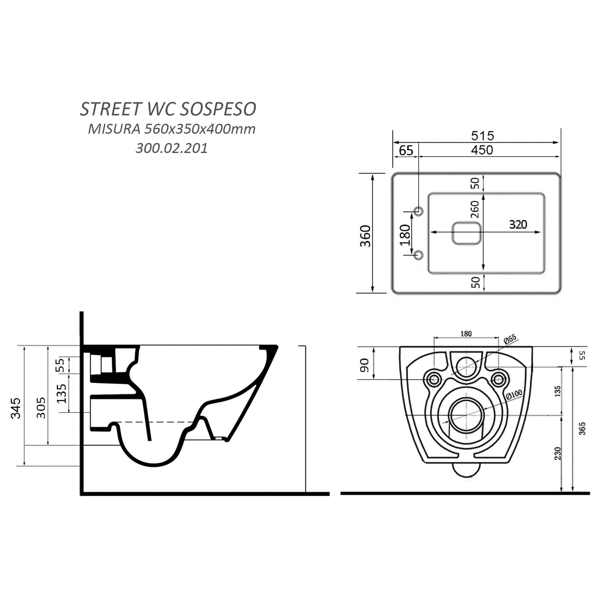 Vaso Wc Bidet Coppia Sanitari Sospesi Ceramica Street in Vasi WC Mondialshop - Parabiago, commercioVirtuoso.it