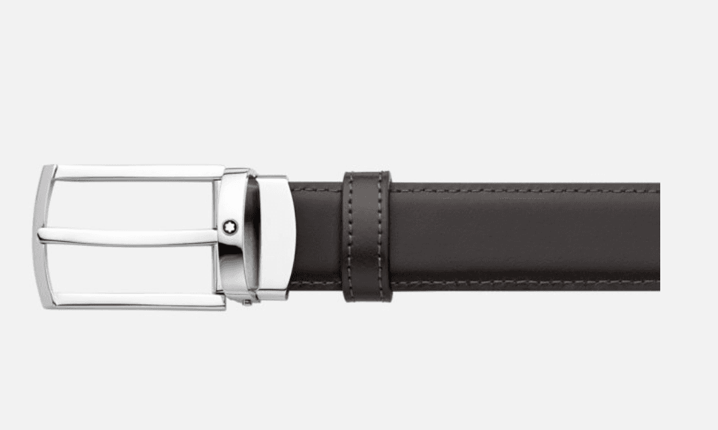 Montblanc Cintura elegante nera/marrone reversibile regolabile