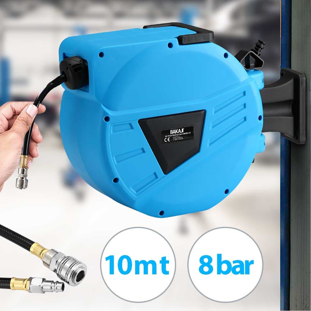 Avvolgitubo Aria Compressa ABS Tubo pvc 10mt Attacco 1/4 Riavvolgimento automatico in Bobine per cavo Danyx - Casoria, commercioVirtuoso.it
