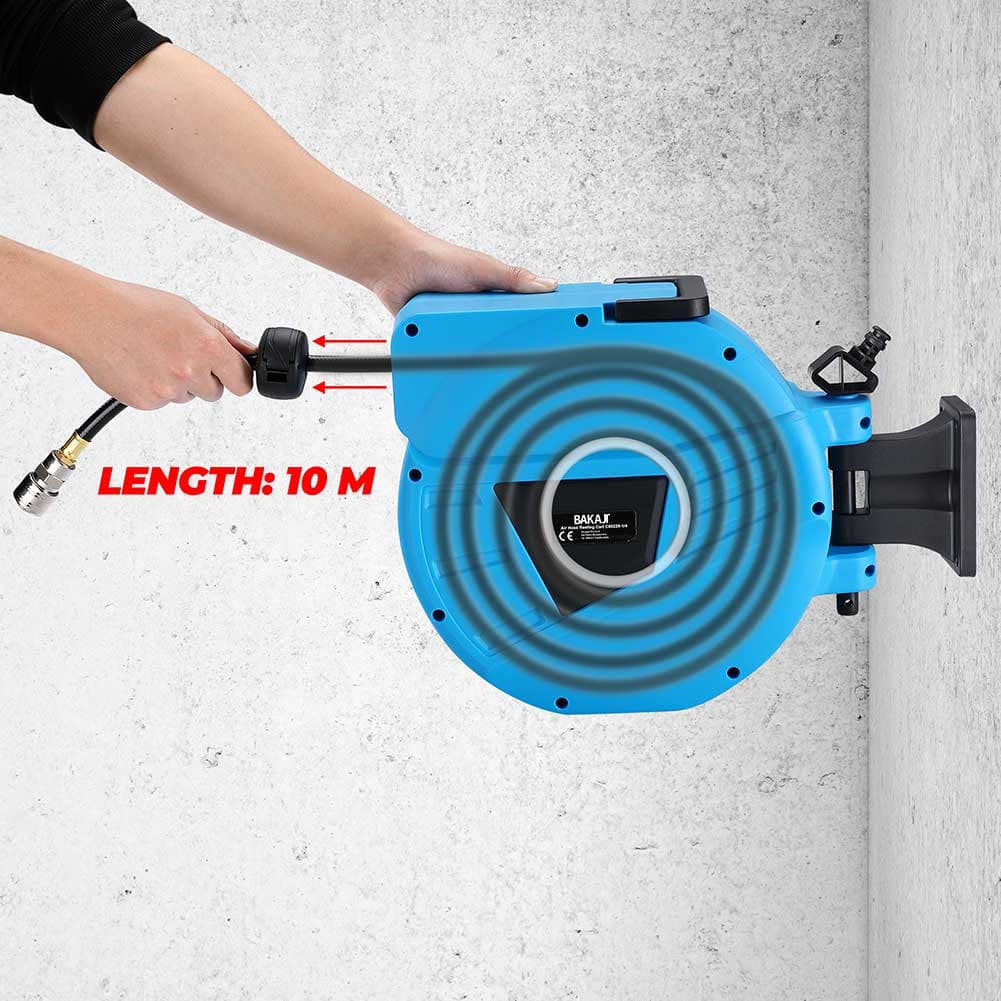 Avvolgitubo Aria Compressa ABS Tubo pvc 10mt Attacco 1/4 Riavvolgimento automatico in Bobine per cavo Danyx - Casoria, commercioVirtuoso.it