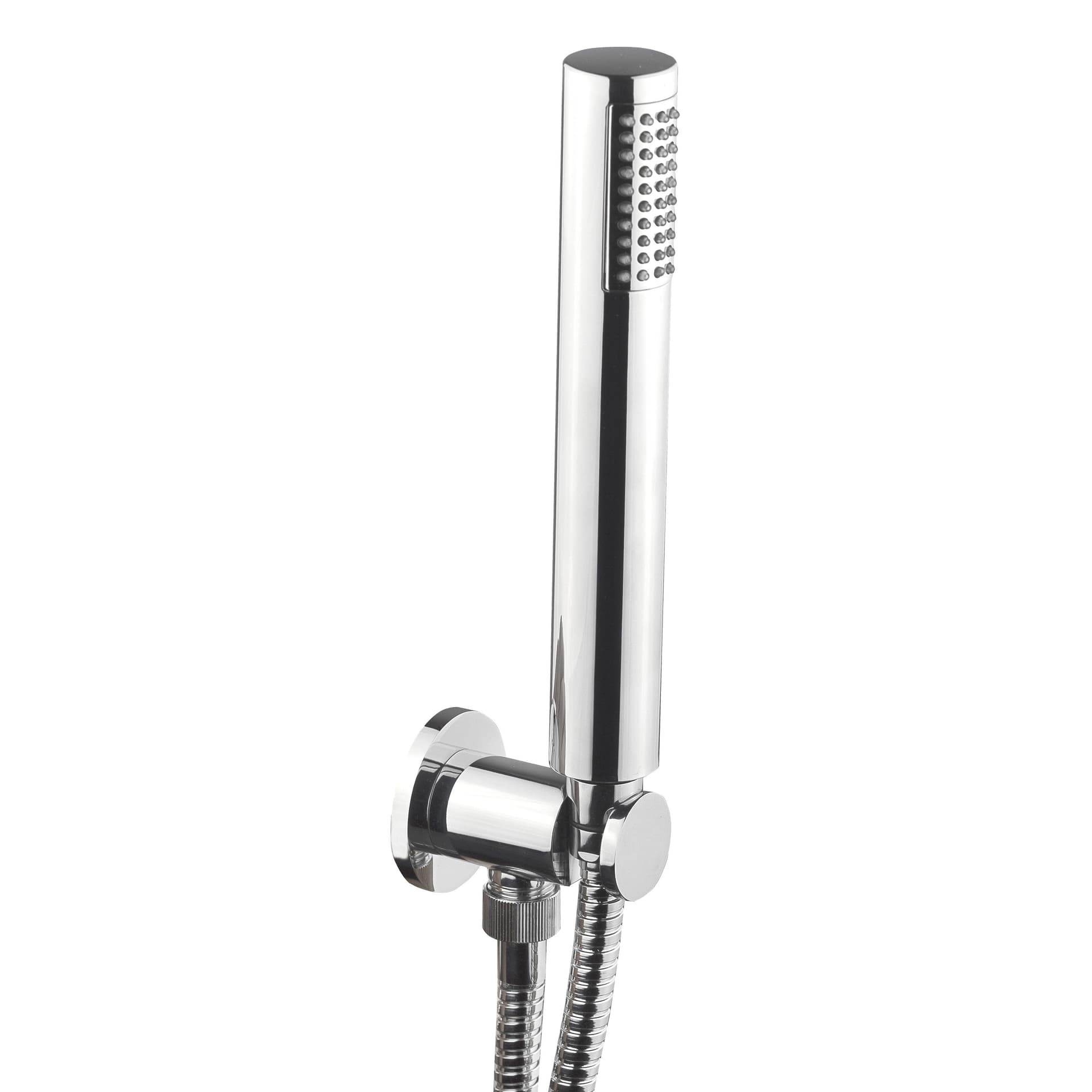 Doccino tondo in Abs con presa acqua, supporto in ottone in Telefoni doccia Mondialshop - Parabiago, commercioVirtuoso.it