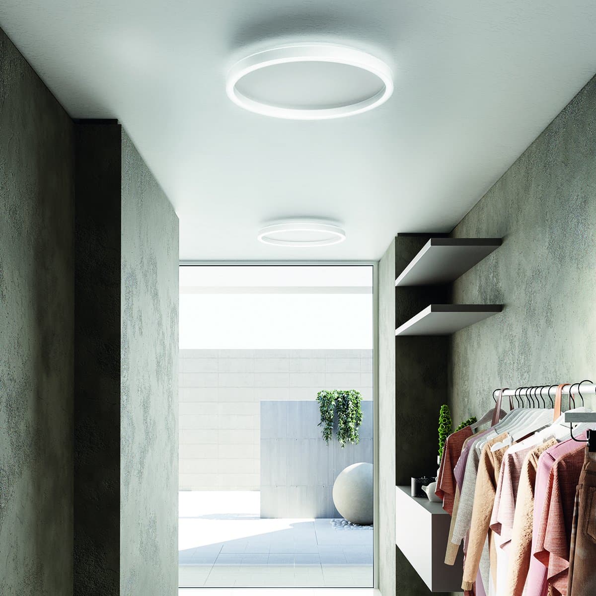 Plafoniera moderna Gea Luce AELA PP B LED alluminio metacrilato lampada soffitto in Plafoniere Lampadari Bartalini - Colle di Val d’Elsa, commercioVirtuoso.it