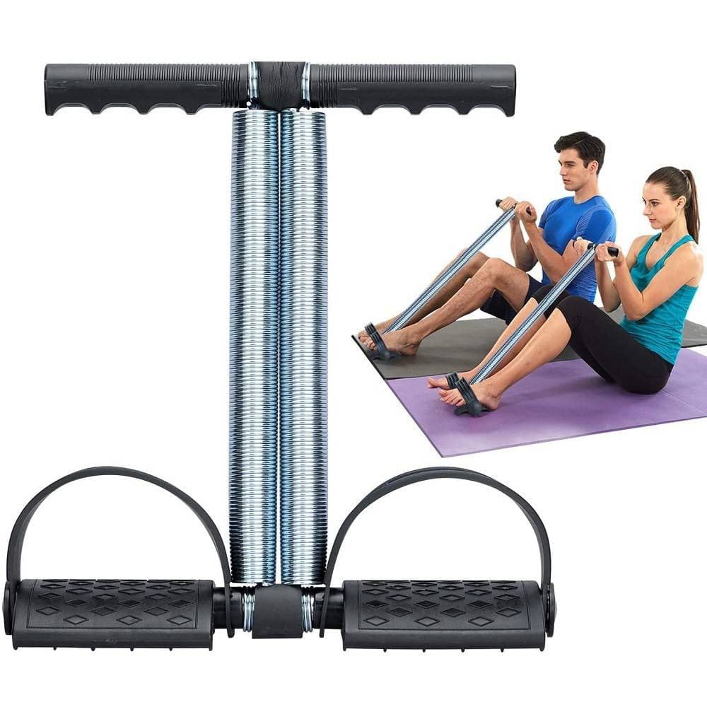 Corda Elastica Con Doppia Molla Per Bodybuilding Fitness Yoga Allenamento Addome