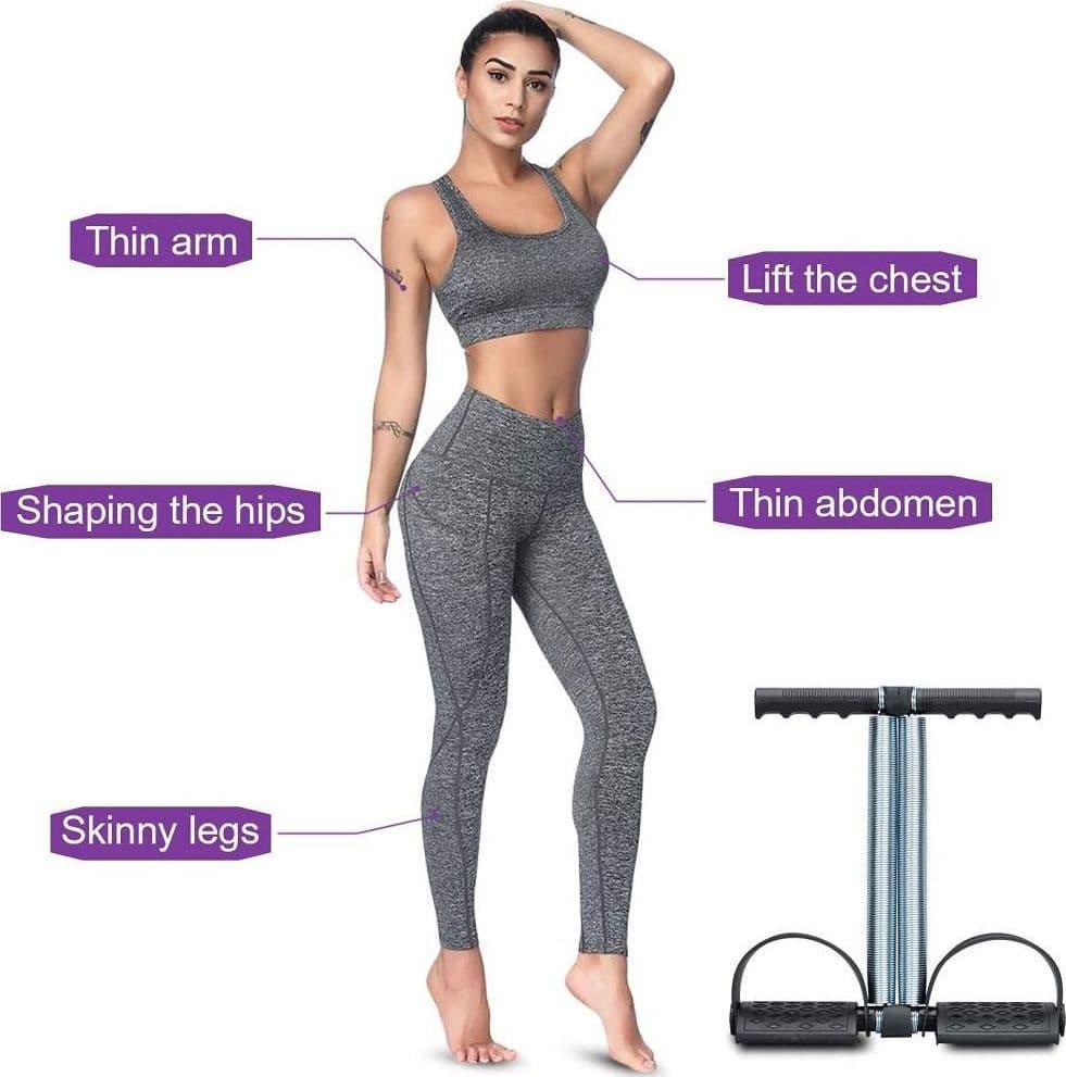 CORDA ELASTICA CON DOPPIA MOLLA PER BODYBUILDING FITNESS YOGA ALLENAMENTO ADDOME in Bande di resistenza Trade Shop italia - Napoli, commercioVirtuoso.it