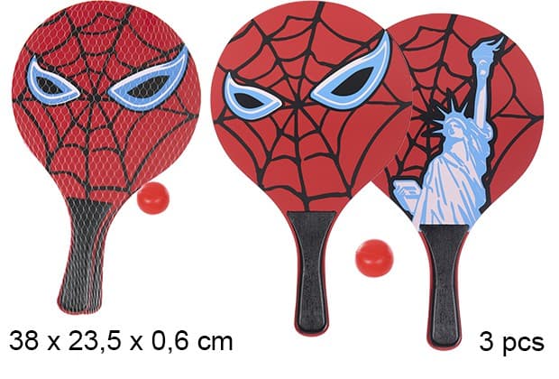 Set Racchette da Spiaggia Rettangolari Decorate con Ragno