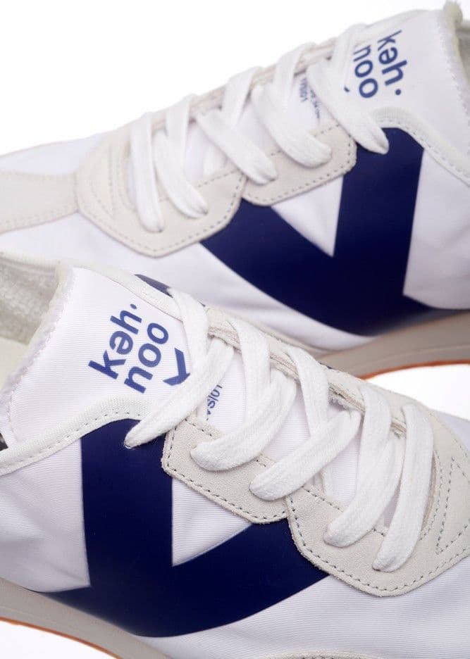 Kehnoo sneakers uomo vintage contemporanea white navy KM9313 in Sneaker casual Teresi Calzature - Marsala, commercioVirtuoso.it