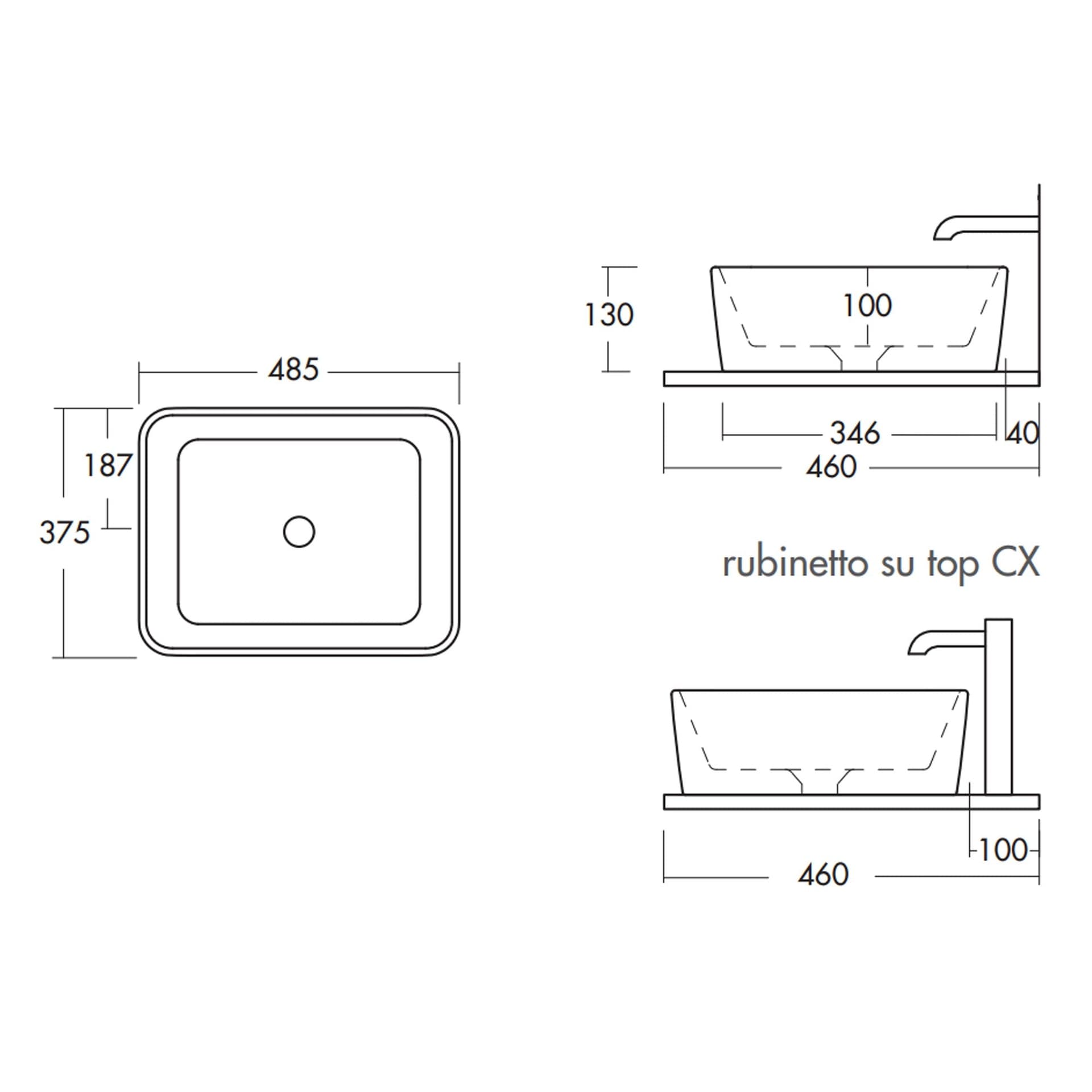 Composizione bagno sospesa con ciotola su mensola Duo-750 in Mobiletti con lavabo Mondialshop - Parabiago, commercioVirtuoso.it