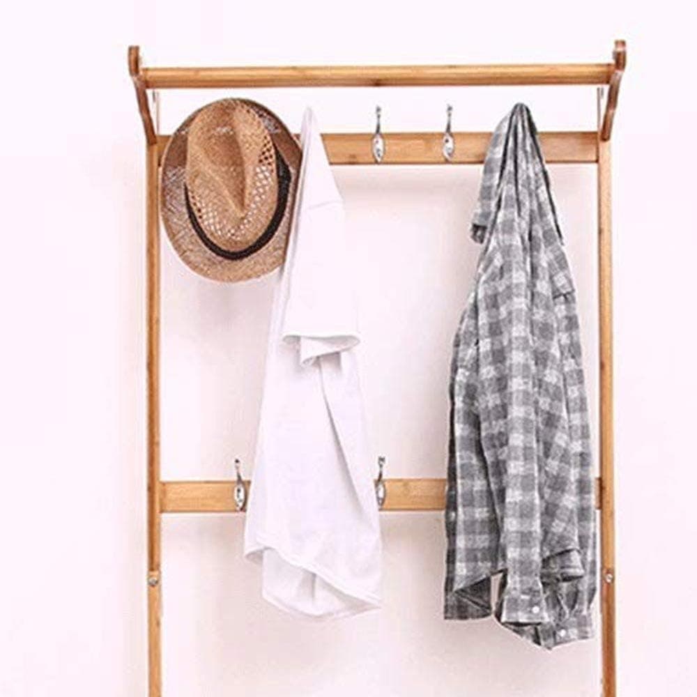 Panca con Appendiabiti Legno Bambù 9ganci Vano apribile Cuscino 70x40 H 175cm in Appendiabiti Danyx - Casoria, commercioVirtuoso.it