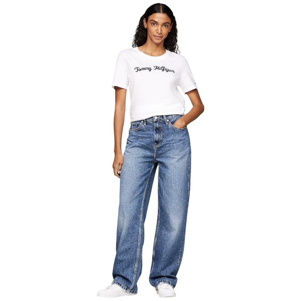 Tommy Hilfiger donna  t-shirt bianca WW0WW42589 T-shirt Tommy Hilfiger