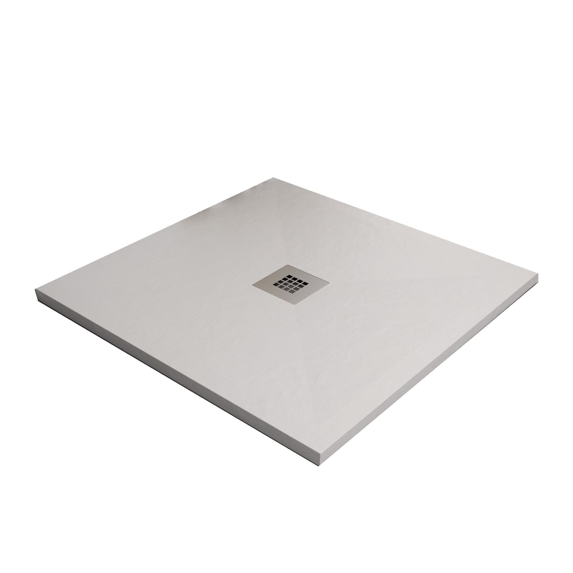 Piatto doccia bianco in marmoresina con griglia inox e Piletta Gratis - STAR PLUS in Rubinetti per vasca Mondialshop - Parabiago, commercioVirtuoso.it