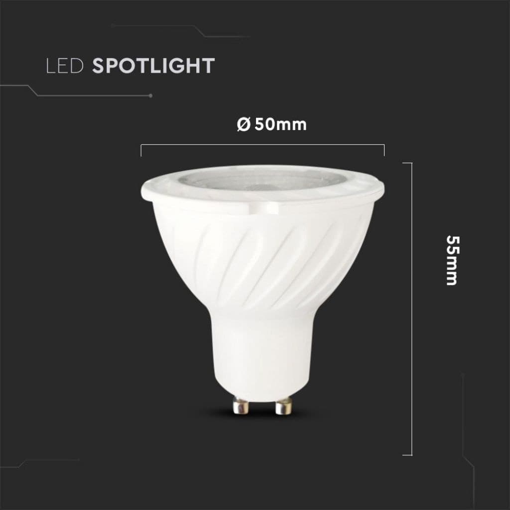 V-TAC PRO VT-277 LAMPADINA LED GU10 7W FARETTO SPOTLIGHT CHIP SAMSUNG 38° - SKU 165 / 166 / 167 in Lampadine a LED Zencoccostore - Formia, commercioVirtuoso.it