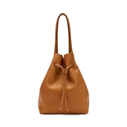 Frau borsa morbida a secchiello in pelle cuoio B403 in Borse a tracolla Teresi Calzature - Marsala, commercioVirtuoso.it