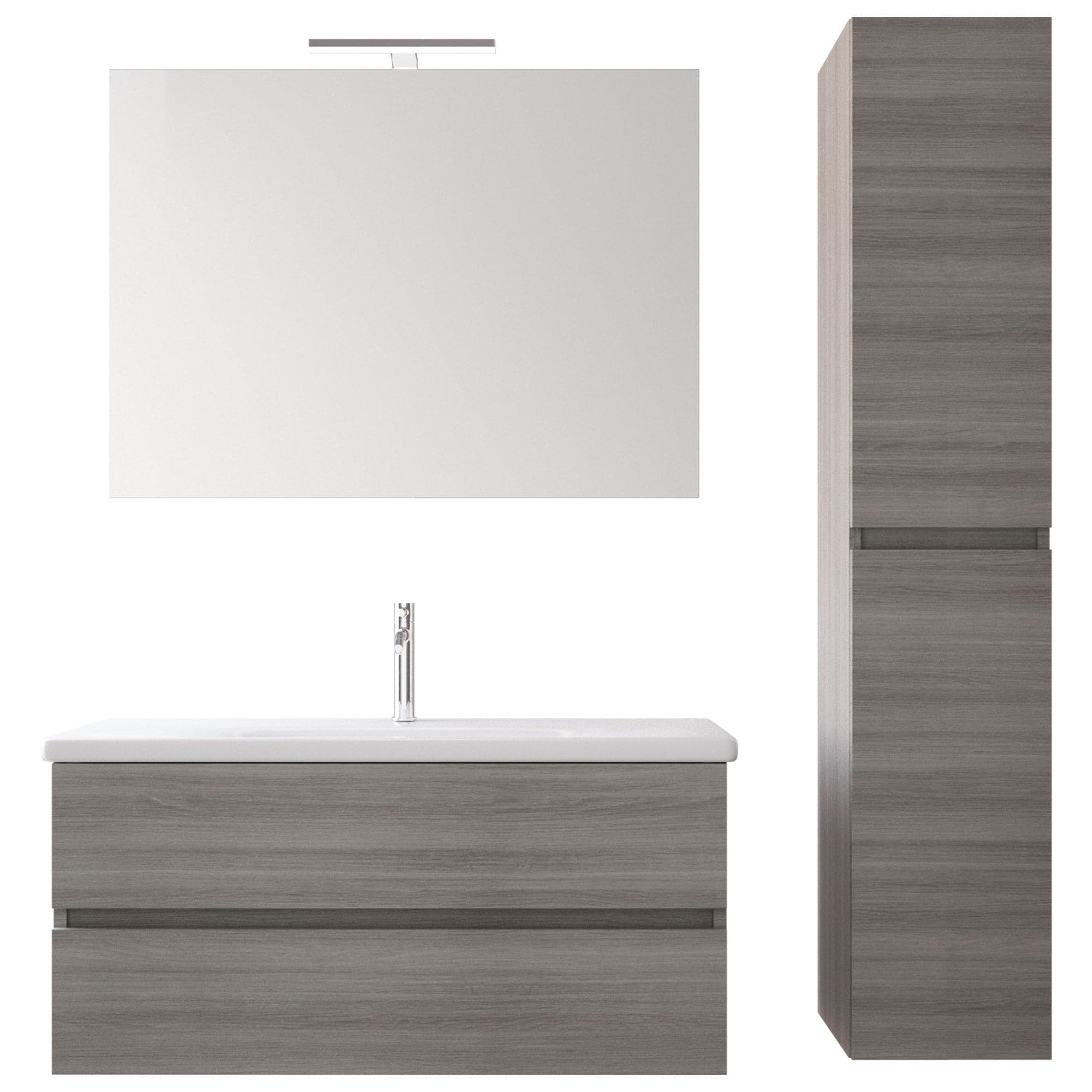 Mobile bagno sospeso Eucalipto Grigio con lavabo e colonna MOOD-756P in Mobiletti con lavabo Mondialshop - Parabiago, commercioVirtuoso.it
