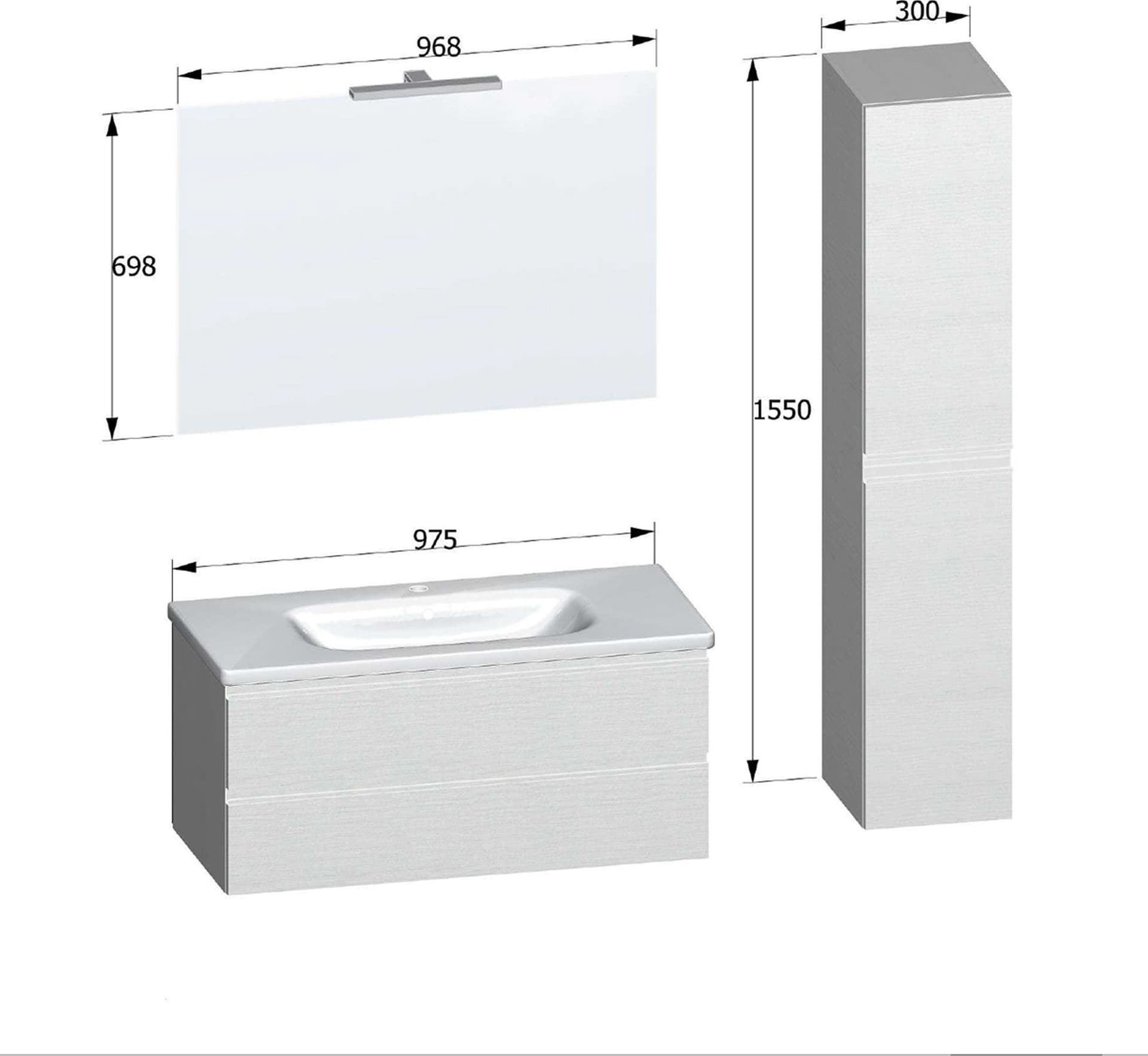Mobile sospeso Olmo Terra con lavabo e colonna MOOD-756P in Mobiletti con lavabo Mondialshop - Parabiago, commercioVirtuoso.it