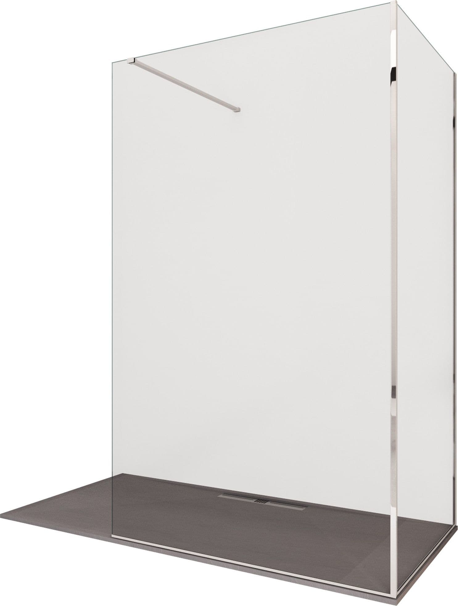 Parete doccia walk-in due lati trasparente senza profili H200 8mm ISIDE