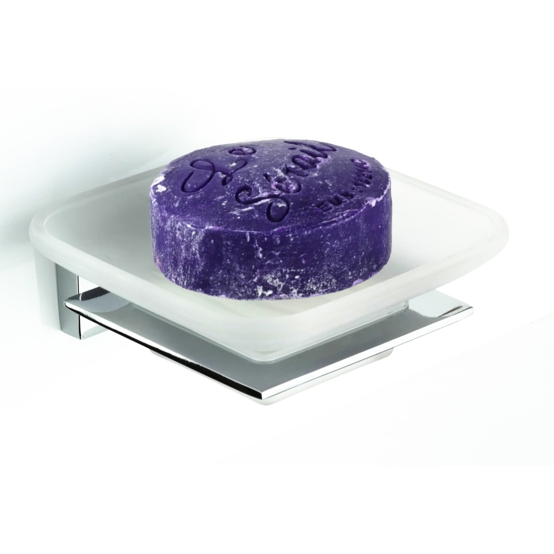 Portasapone quadrato con piattino in vetro da parete in Portasapone Mondialshop - Parabiago, commercioVirtuoso.it