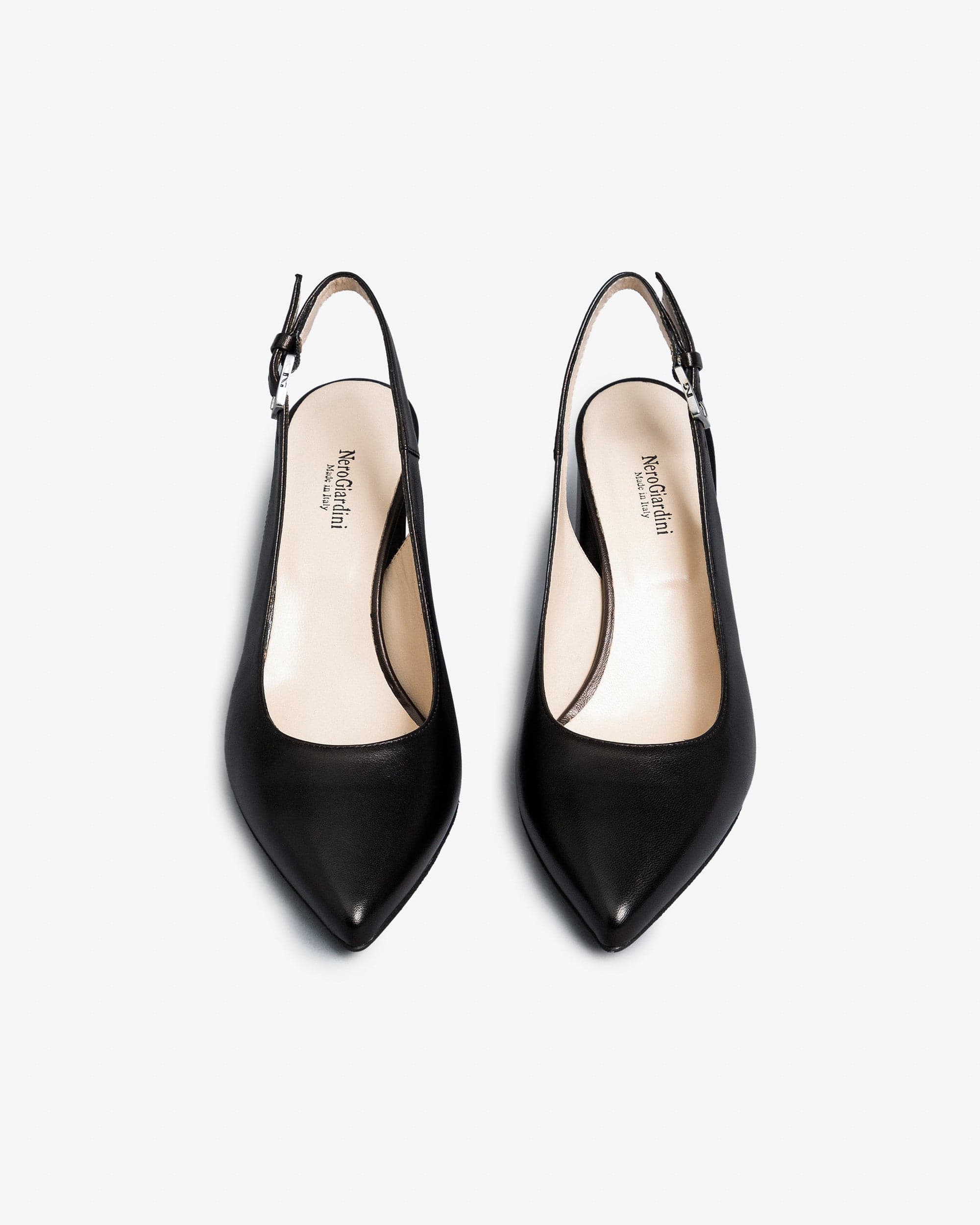 Nero Giardini slingback donna in pelle nero E409431D100 in Scarpe col tacco Teresi Calzature - Marsala, commercioVirtuoso.it