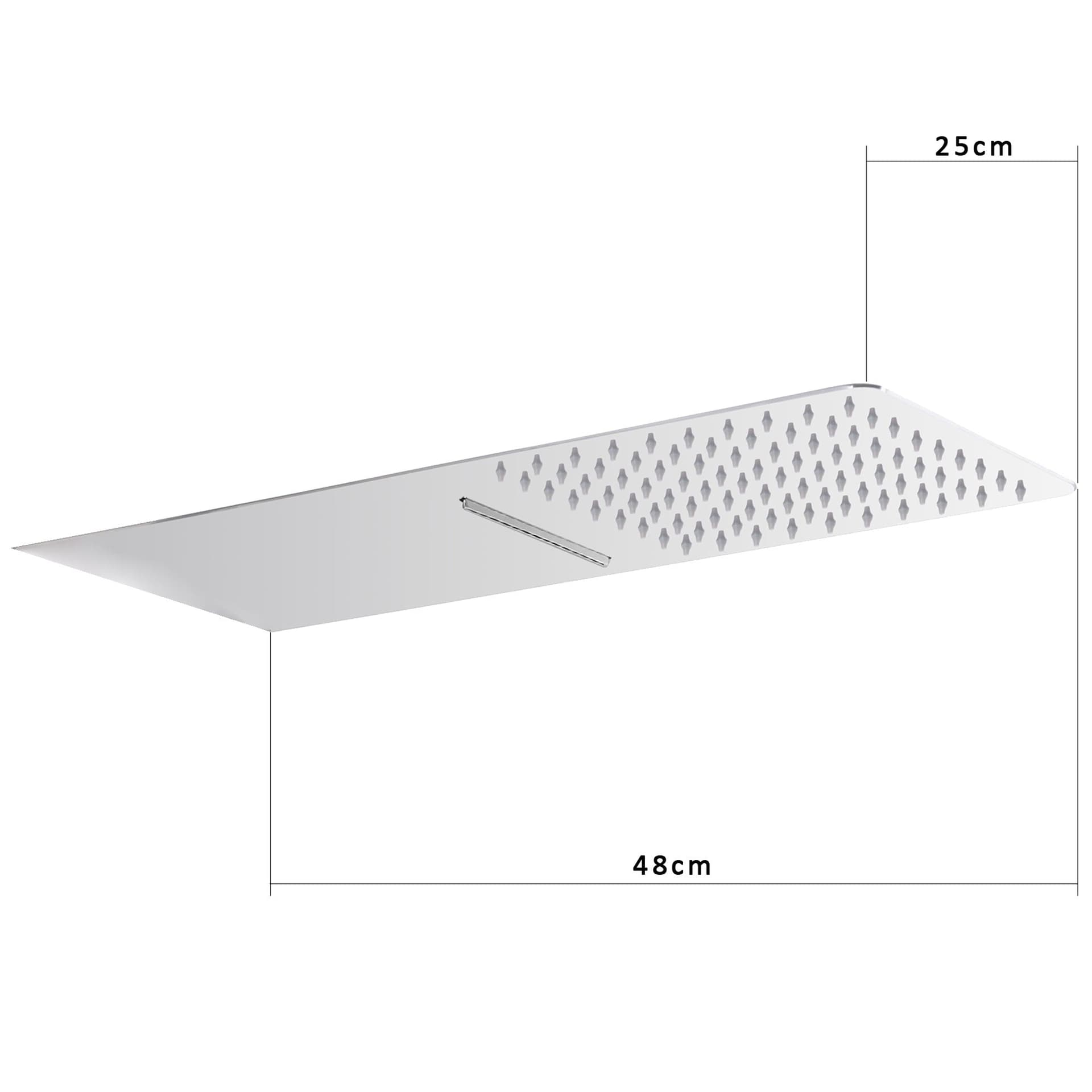 Soffione doccia a parete con cascata acciaio inox 304 | AZÙ in Docce fisse Mondialshop - Parabiago, commercioVirtuoso.it