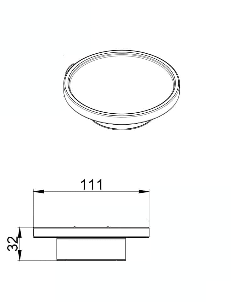 Porta sapone da appoggio con piattino in vetro in Portasapone Mondialshop - Parabiago, commercioVirtuoso.it