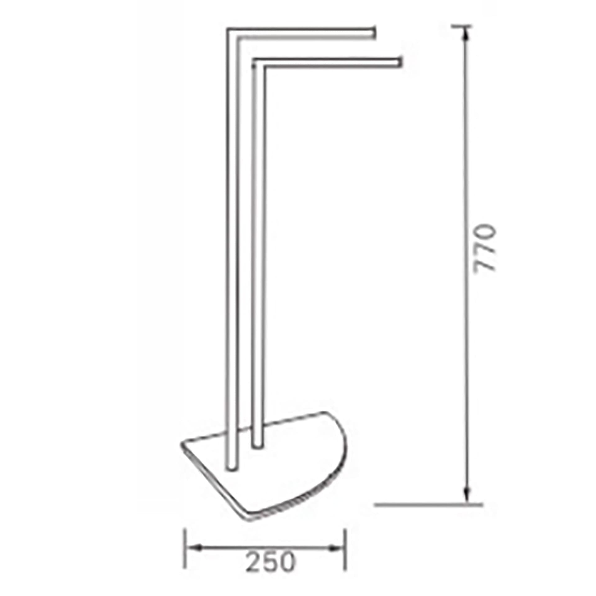 Porta asciugamani da appoggio con 2 bracci separati Zurigo in Portasciugamani da parete Mondialshop - Parabiago, commercioVirtuoso.it