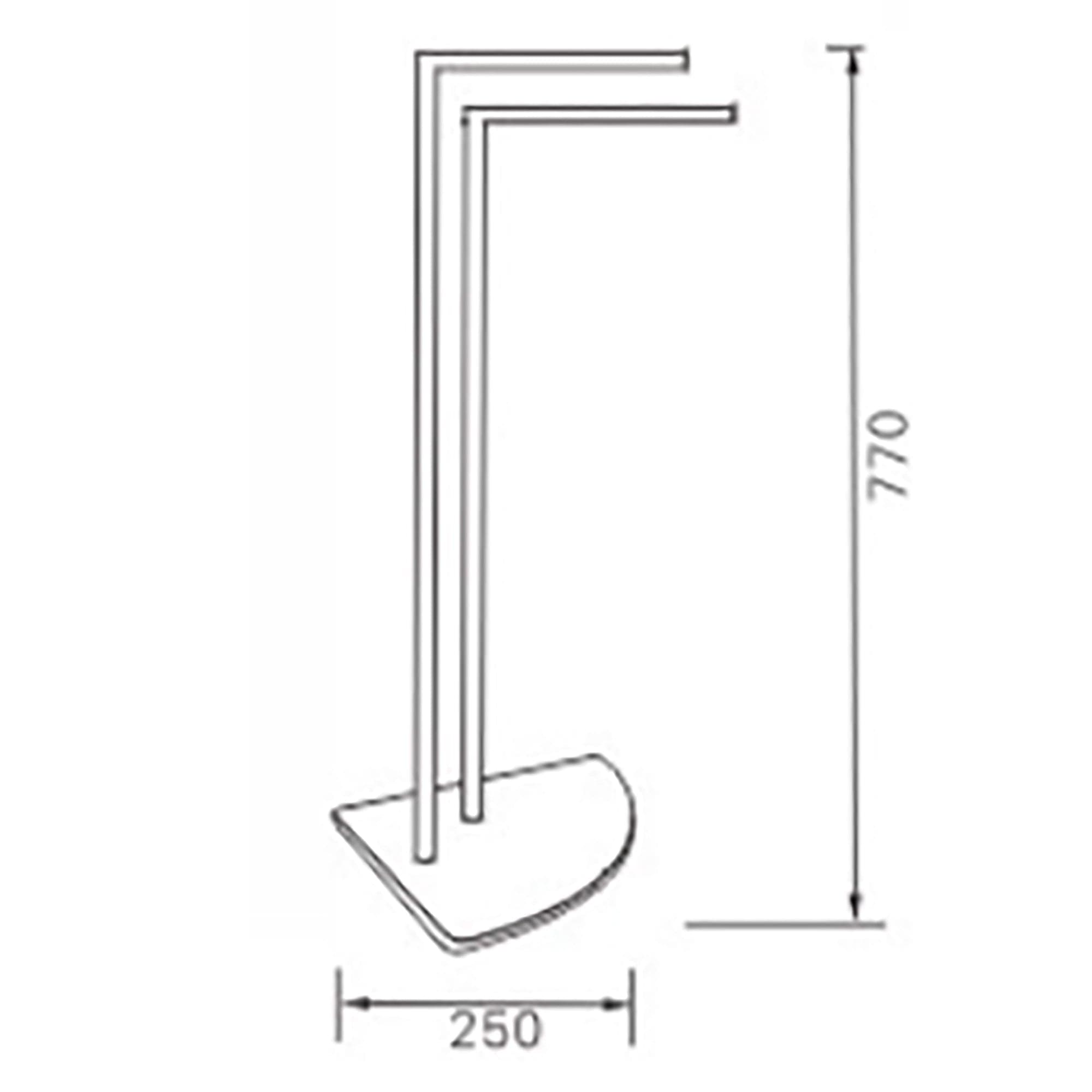 Porta asciugamani da appoggio con 2 bracci separati Zurigo in Portasciugamani da parete Mondialshop - Parabiago, commercioVirtuoso.it