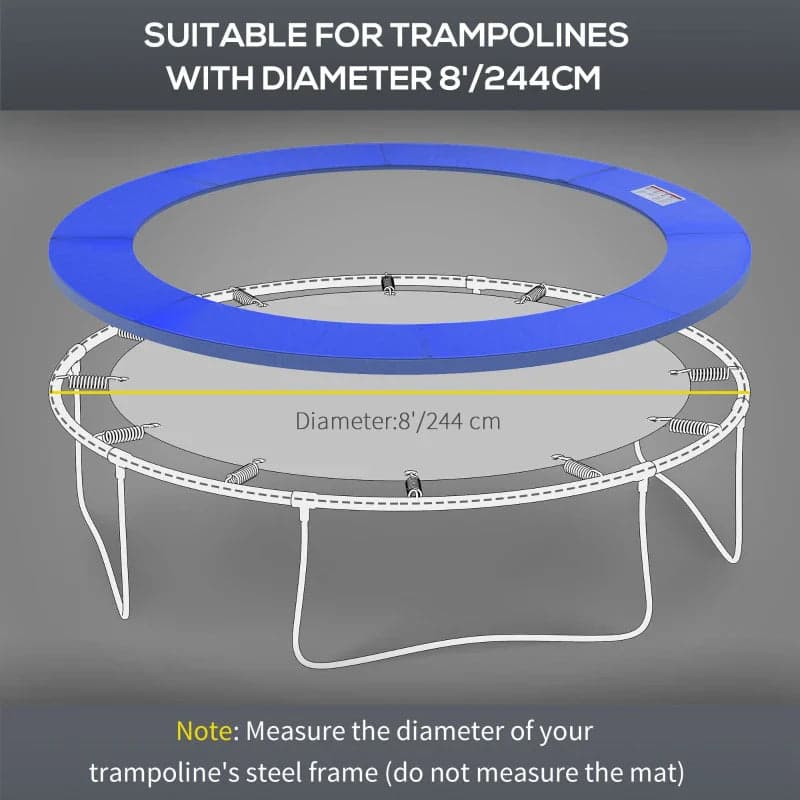 Protezione Copertura Imbottita Bordo Trampolino Elastico 244 cm in PVC in Accessori per trampolini Danyx - Casoria, commercioVirtuoso.it