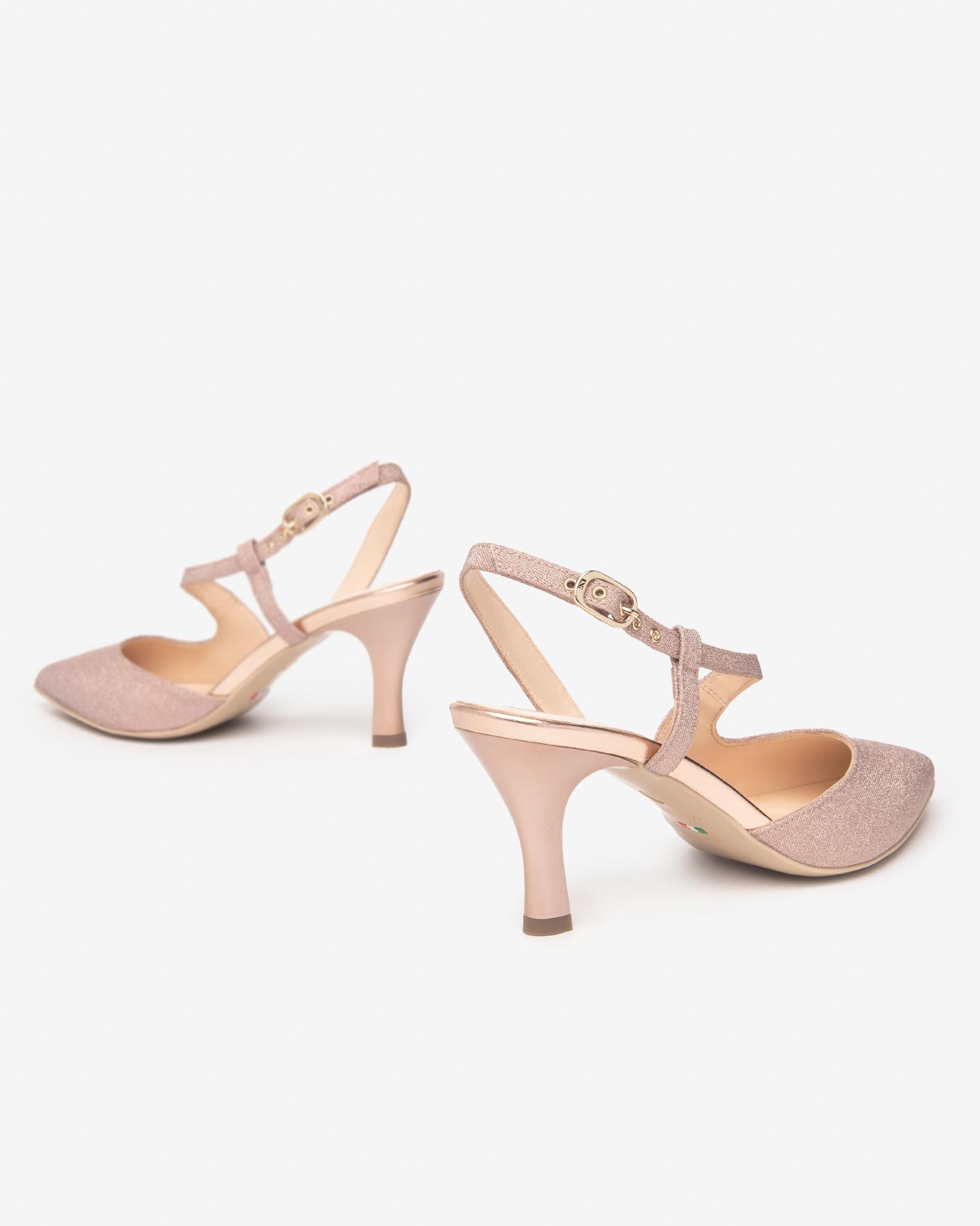 Nero Giardini slingback in tessuto glitter col.carne E507010DE631 in Scarpe col tacco Teresi Calzature - Marsala, commercioVirtuoso.it