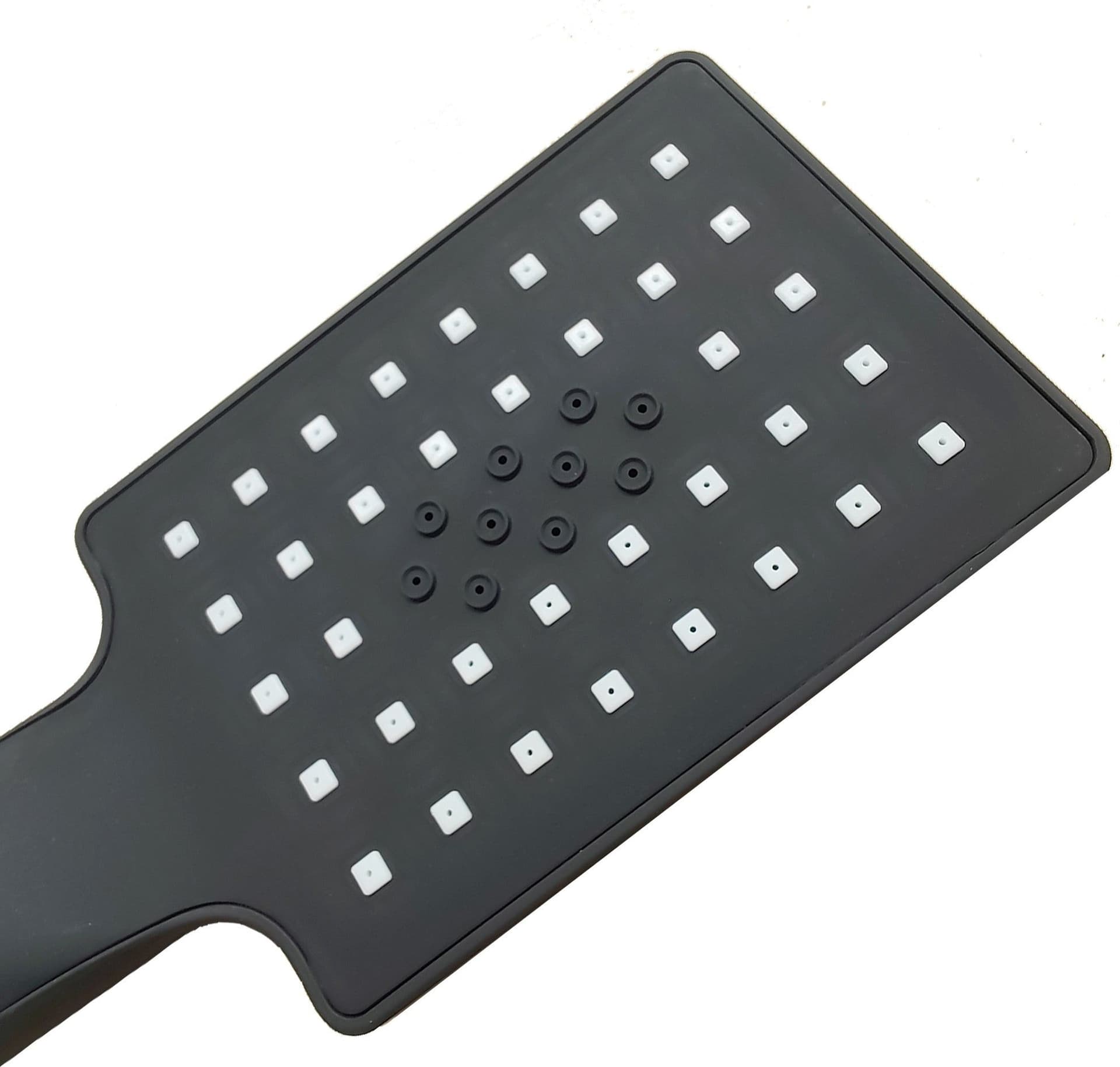 Colonna doccia nera opaca con Miscelatore Termostatico a due vie 20x20 Este Black in Rubinetti per vasca Mondialshop - Parabiago, commercioVirtuoso.it