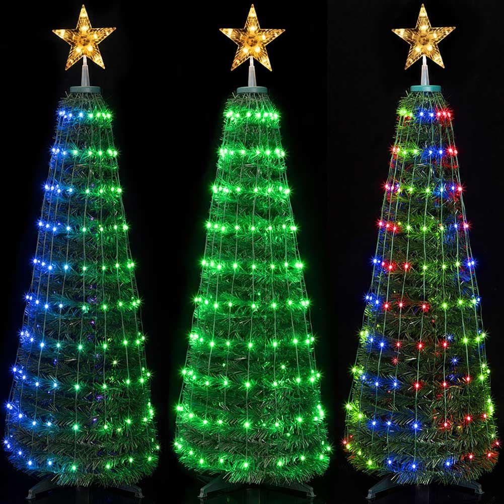 Albero di Natale 60x180 cm Pieghevole con 272 LEd RGB Smart e Controllo App in Alberi di natale artificiali Danyx - Casoria, commercioVirtuoso.it