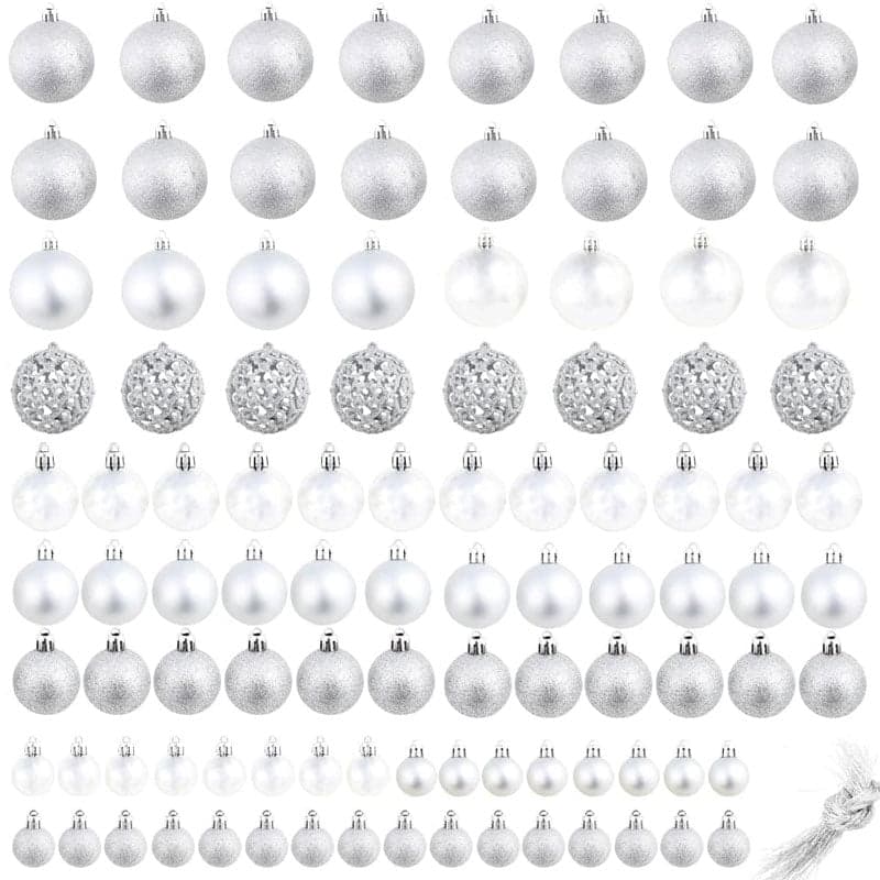 Confezione 100 Palline Natale 3 4 6 cm Silver Addobbi Albero Interne Esterne in Palle e palline Danyx - Casoria, commercioVirtuoso.it
