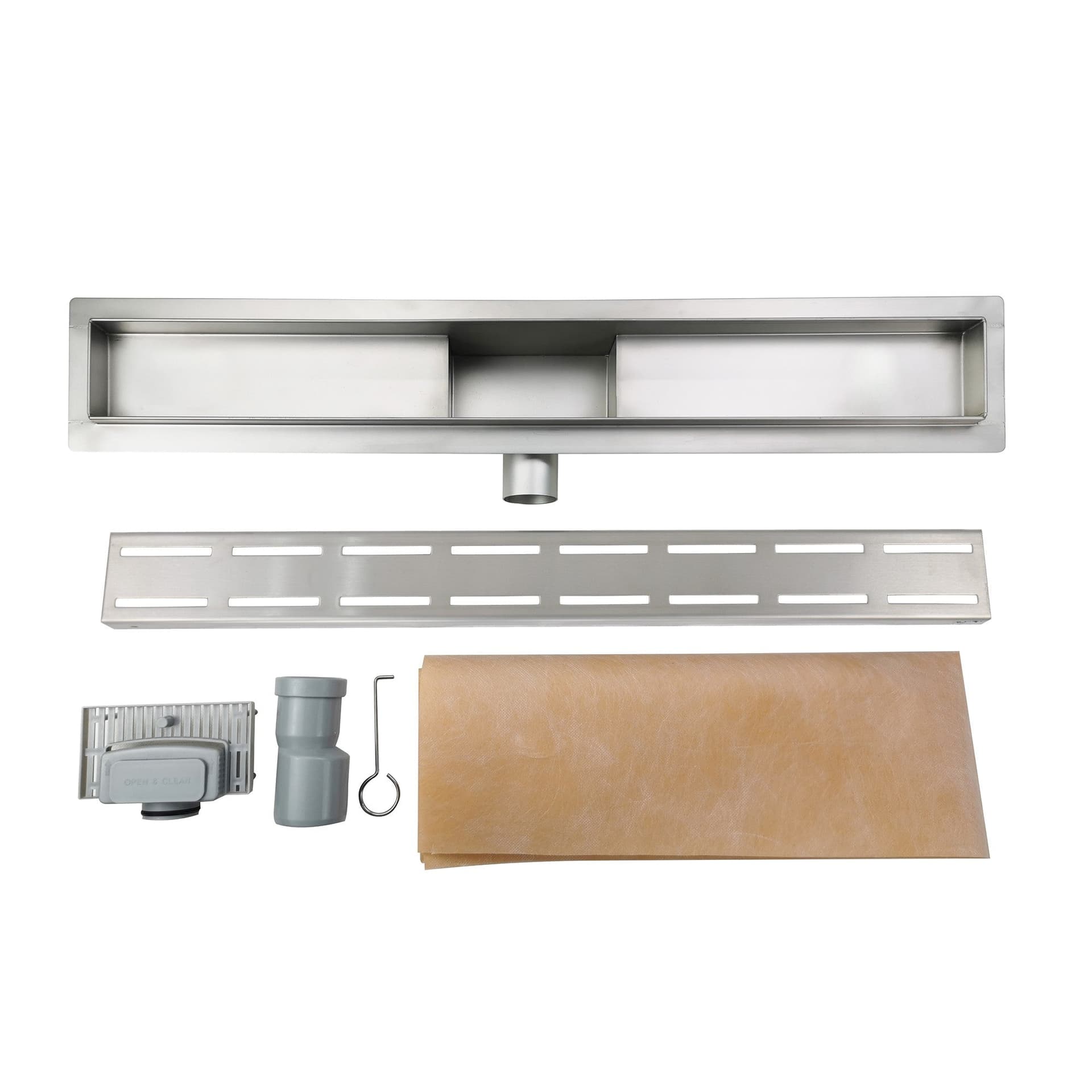 Canalina di scarico bagno con griglia con linee in Box doccia Mondialshop - Parabiago, commercioVirtuoso.it