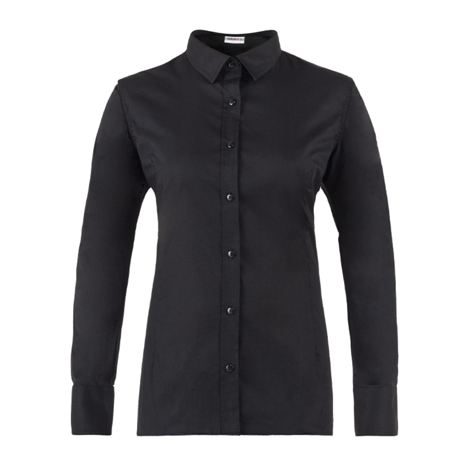 Camicia Lela Nero Camicia Donna Elasticizzata Manica Lunga in Maglie e camicie Dresswork - Como, commercioVirtuoso.it
