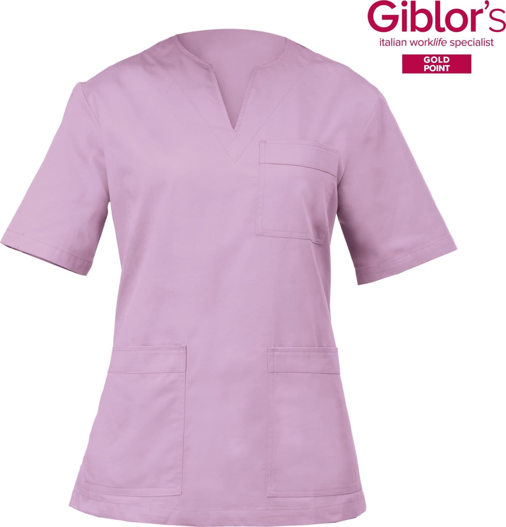 Casacca Margherita Donna Lilla Manica Corta Tessuto Satin Dottoressa  Farmacista Dentista Infermiera