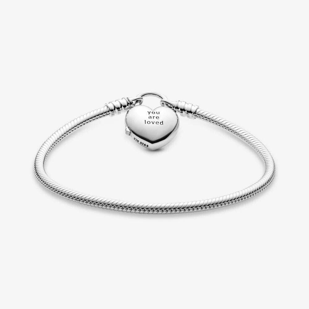 Pandora Bracciale Moments con maglia snake e chiusura a lucchetto con cuore in Bracciali Alba Gioielli - Casoria, commercioVirtuoso.it
