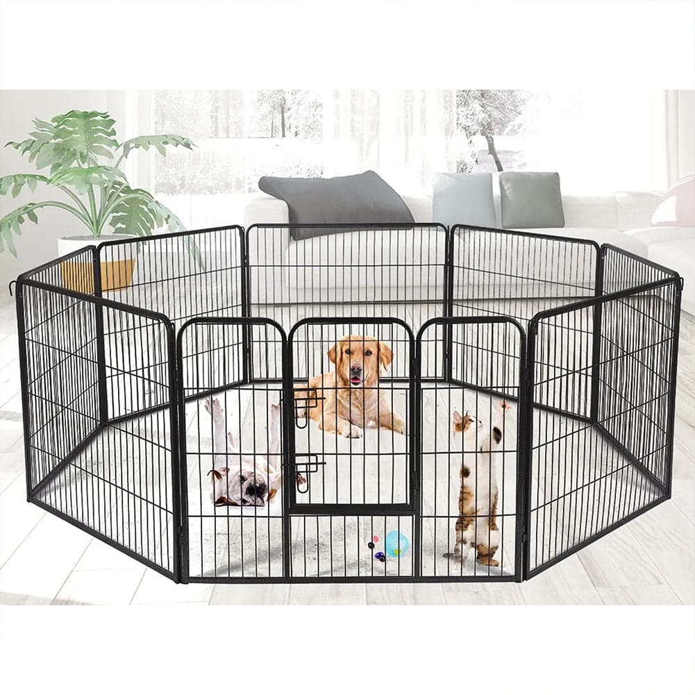Recinto Cancello Protezione Cani, Gatti, Cuccioli 6.16mt Metallo 8Moduli 77x60 cm in Cancelletti per porte e scale Danyx - Casoria, commercioVirtuoso.it