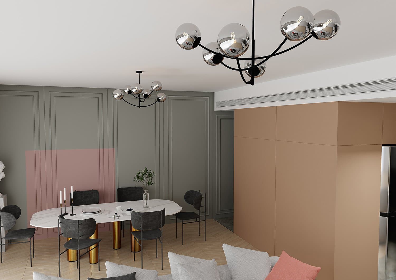 Sospenione Moderna 6 Luci Hunter In Acciaio Nero Bracci Regolabili E Vetro Fumè in Lampade a sospensione LuceArt - Montecorvino Pugliano, commercioVirtuoso.it
