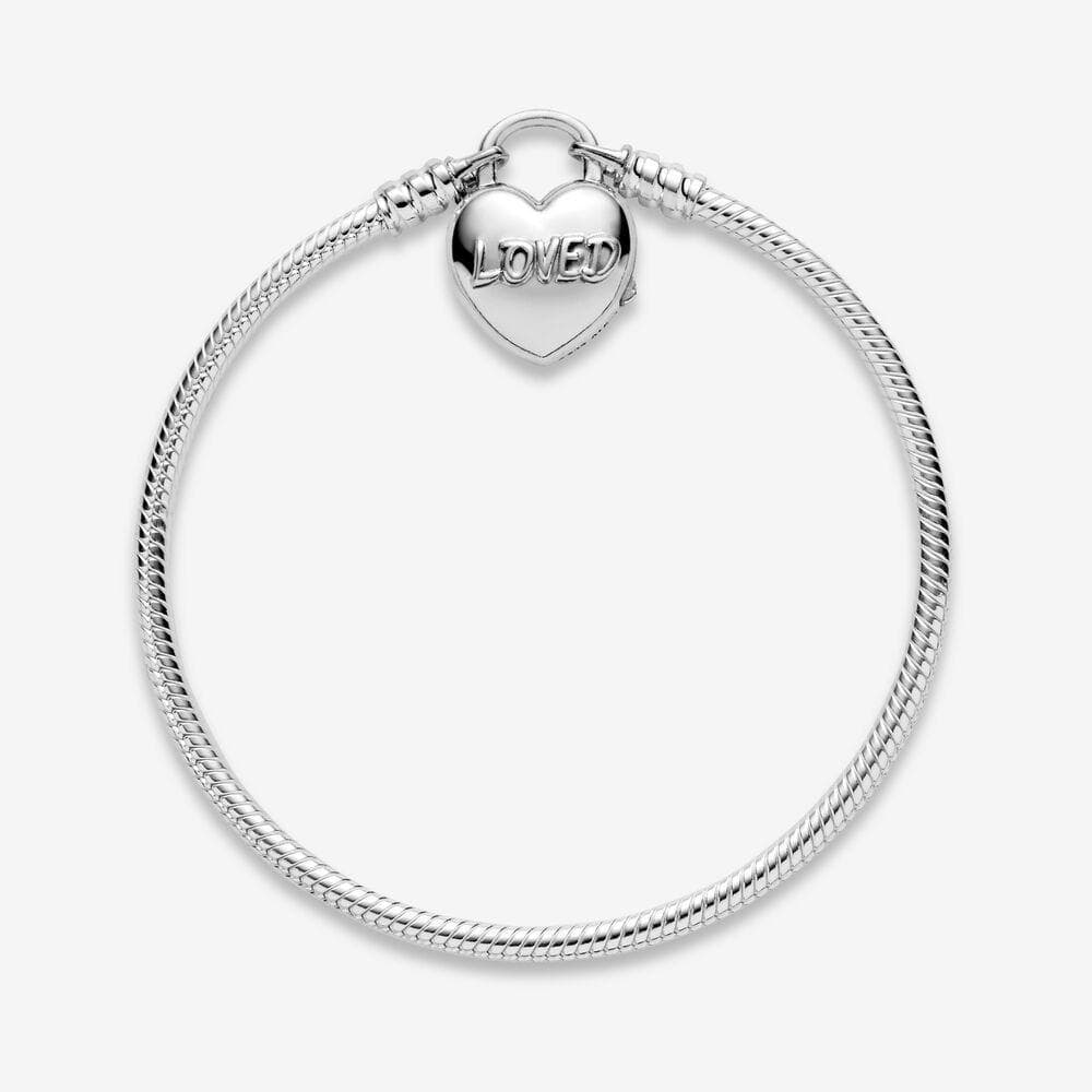 Pandora Bracciale Moments con maglia snake e chiusura a lucchetto con cuore in Bracciali Alba Gioielli - Casoria, commercioVirtuoso.it