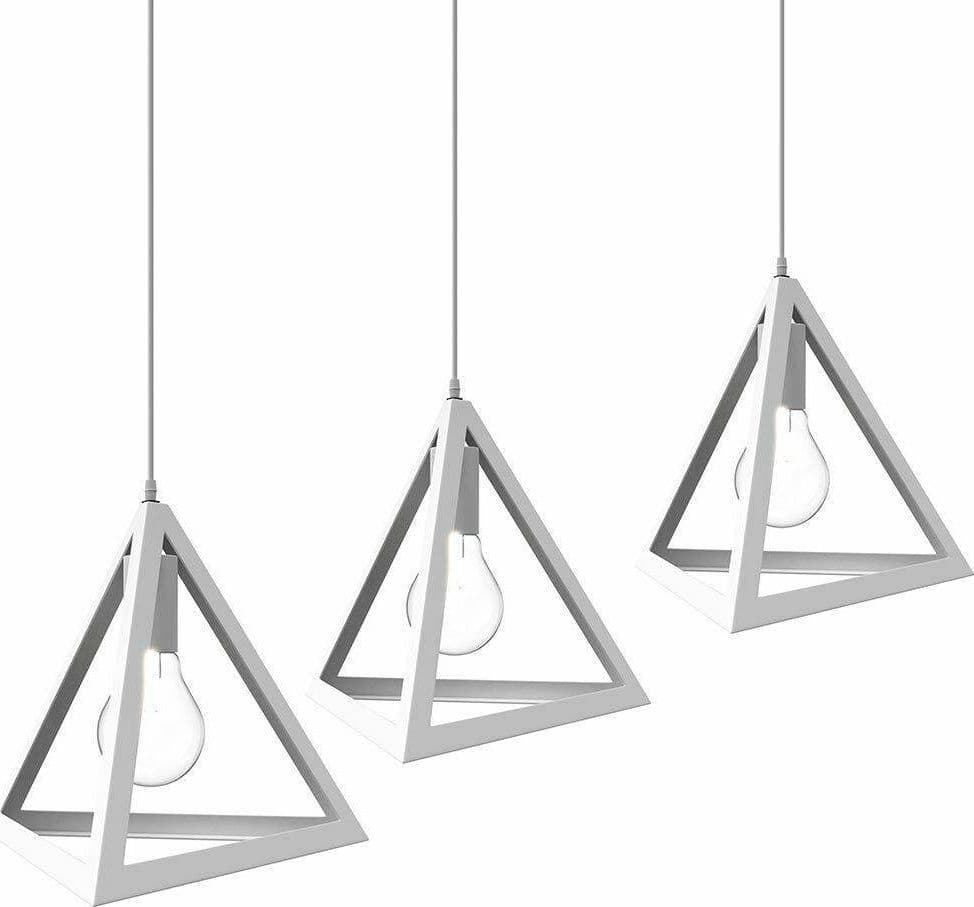 LAMPADARIO LAMPADA SOSPENSIONE PIRAMIDE 25CM DESIGN MODERNO PARALUME BIANCO in Lampade a sospensione Trade Shop italia - Napoli, commercioVirtuoso.it