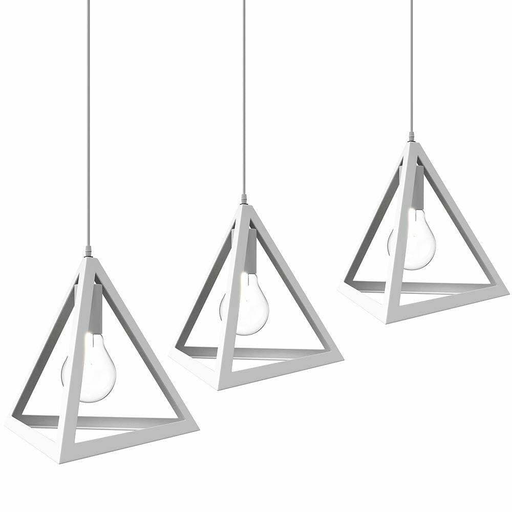 LAMPADARIO LAMPADA SOSPENSIONE PIRAMIDE 25CM DESIGN MODERNO PARALUME BIANCO in Lampade a sospensione Trade Shop italia - Napoli, commercioVirtuoso.it