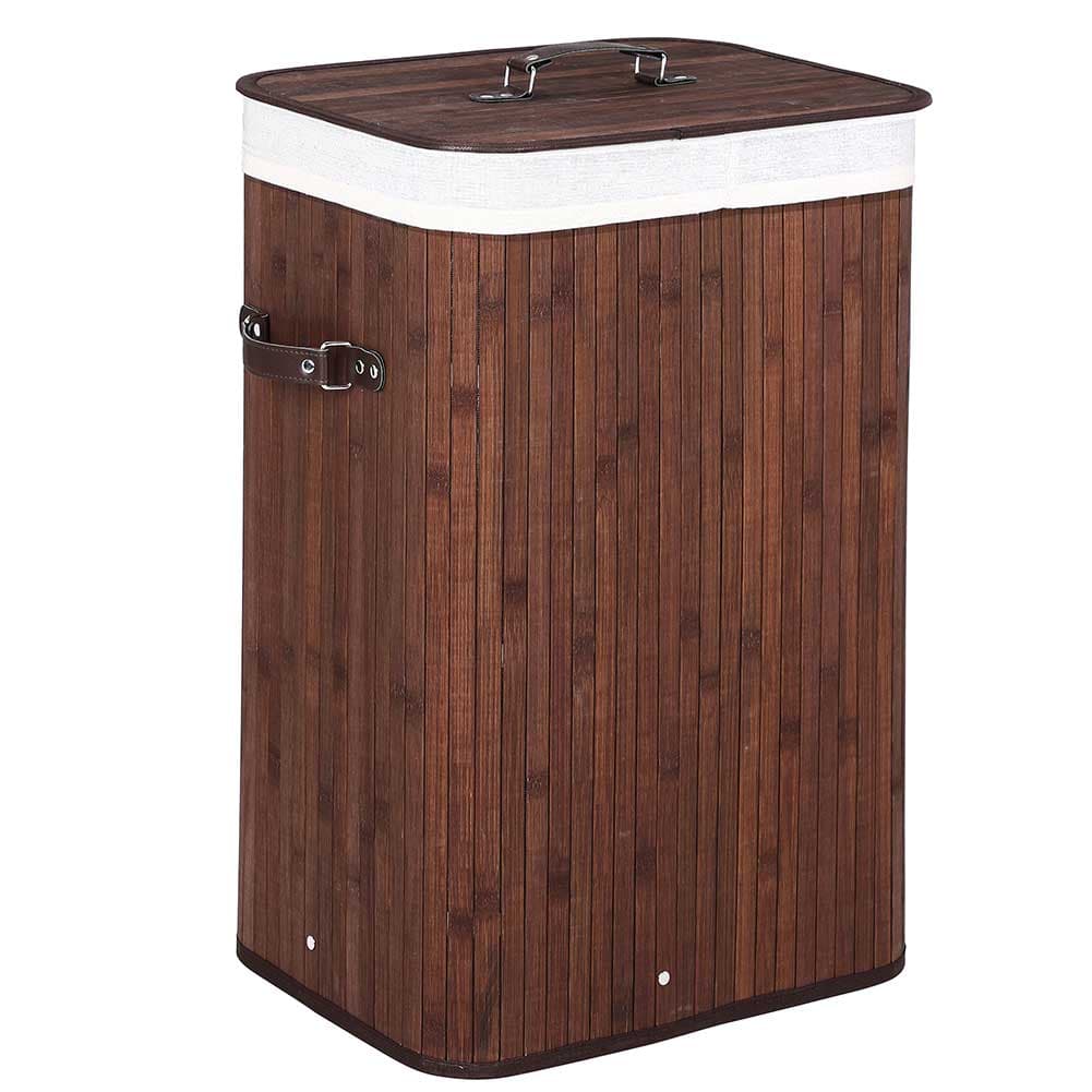 Cesta Porta Biancheria in Bambù con Coperchio 2 Manici Capacità 70 LT Marrone in Ceste per la biancheria Danyx - Casoria, commercioVirtuoso.it