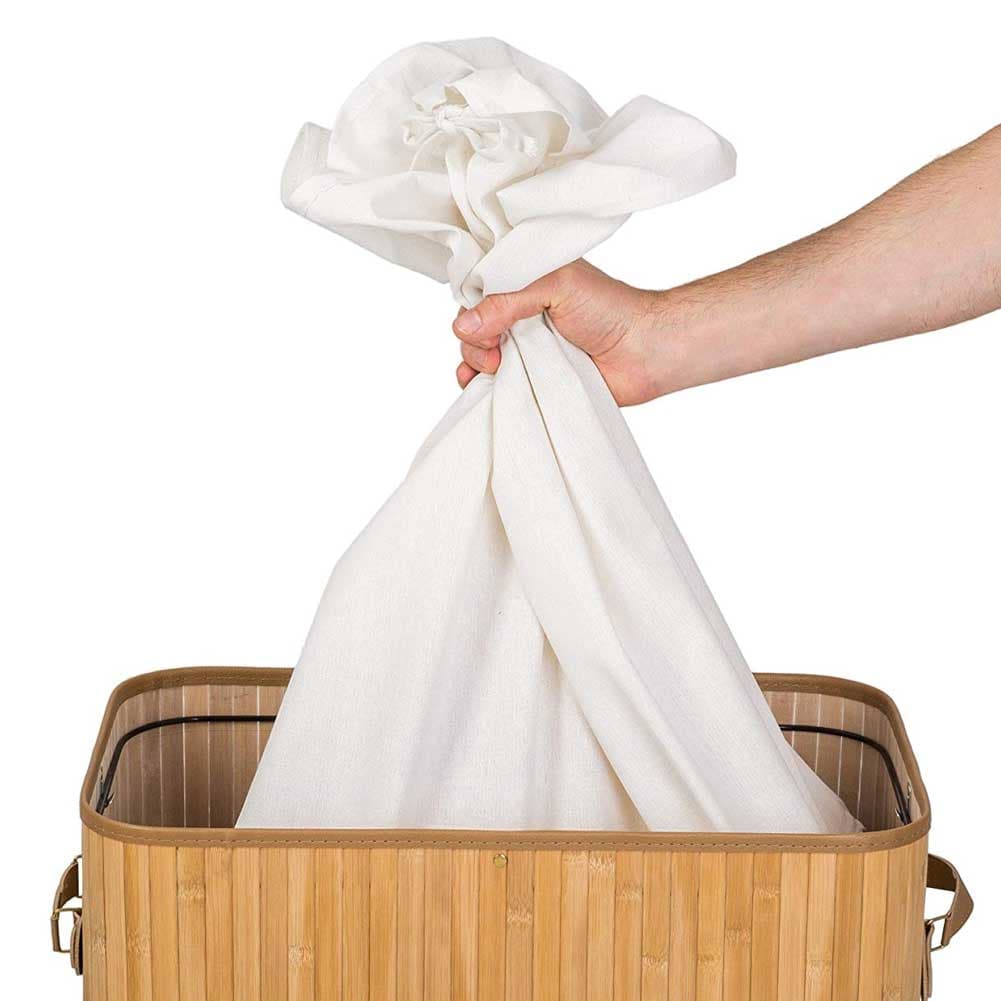 Cesta Porta Biancheria in Bambù con Coperchio 2 Manici Capacità 70 LT Naturale in Ceste per la biancheria Danyx - Casoria, commercioVirtuoso.it