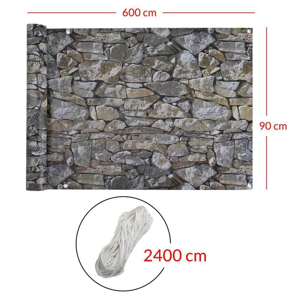 Telo Copertura Protezione 90x600cm Frangivista Frangivento per Balcone Ringhiera in Recinzioni decorative Danyx - Casoria, commercioVirtuoso.it