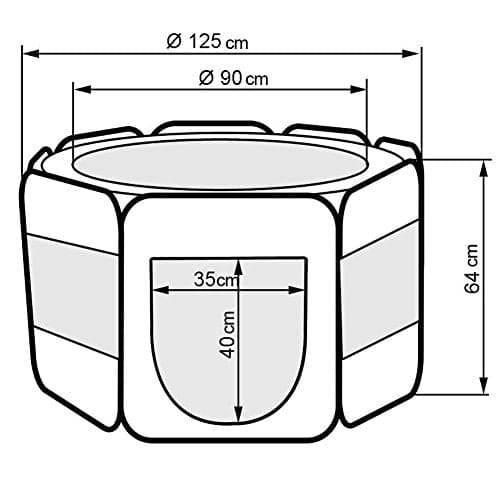 Recinto Box Per Animali Domestici 125x125cm Cuccia Pieghevole Salvaspazio con Borsa in Recinti gioco Danyx - Casoria, commercioVirtuoso.it