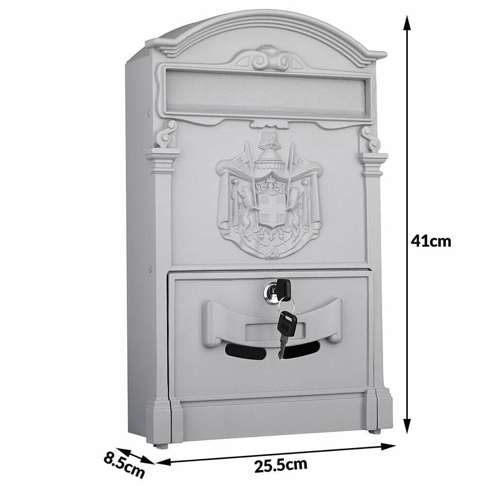 Cassetta Porta Posta Alluminio Pressofuso Antiruggine uso Esterno con Chiave Grigio in Cassette postali con fissaggio a parete Danyx - Casoria, commercioVirtuoso.it
