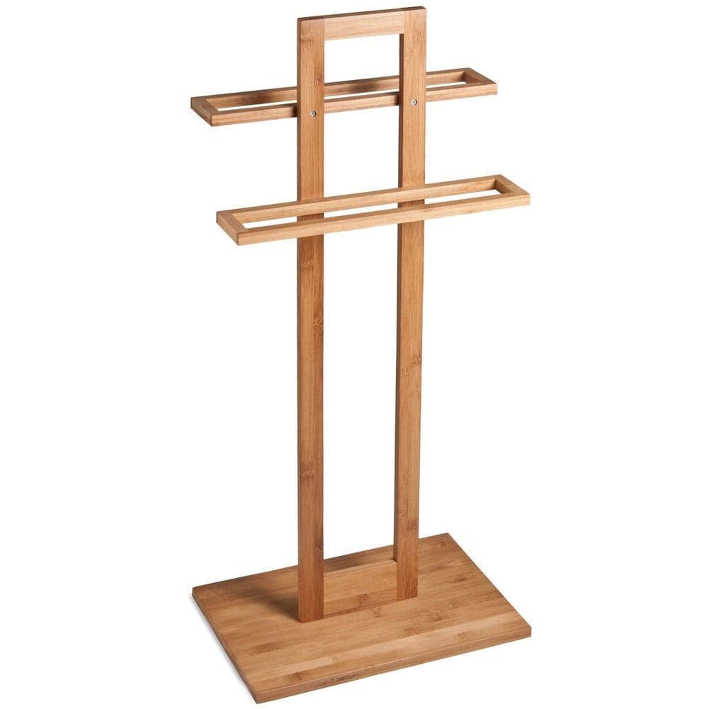 Piantana Porta Asciugamani In Legno di Bambù 2 Braccia H85 cm Colore Naturale in Portasciugamani da terra Danyx - Casoria, commercioVirtuoso.it