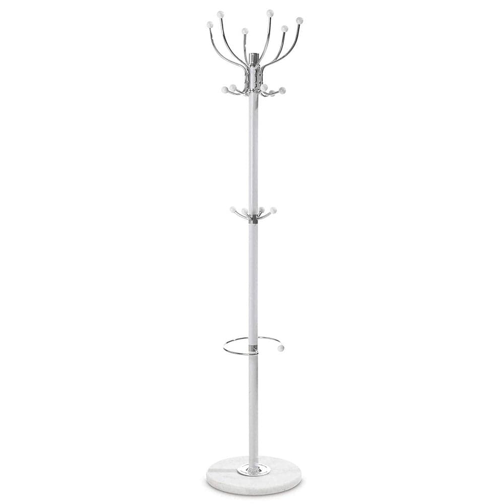 Attaccapanni Appendiabiti a Piantana Base Marmo 16Ganci H175cm Portaombrelli Bianco in Appendiabiti Danyx - Casoria, commercioVirtuoso.it