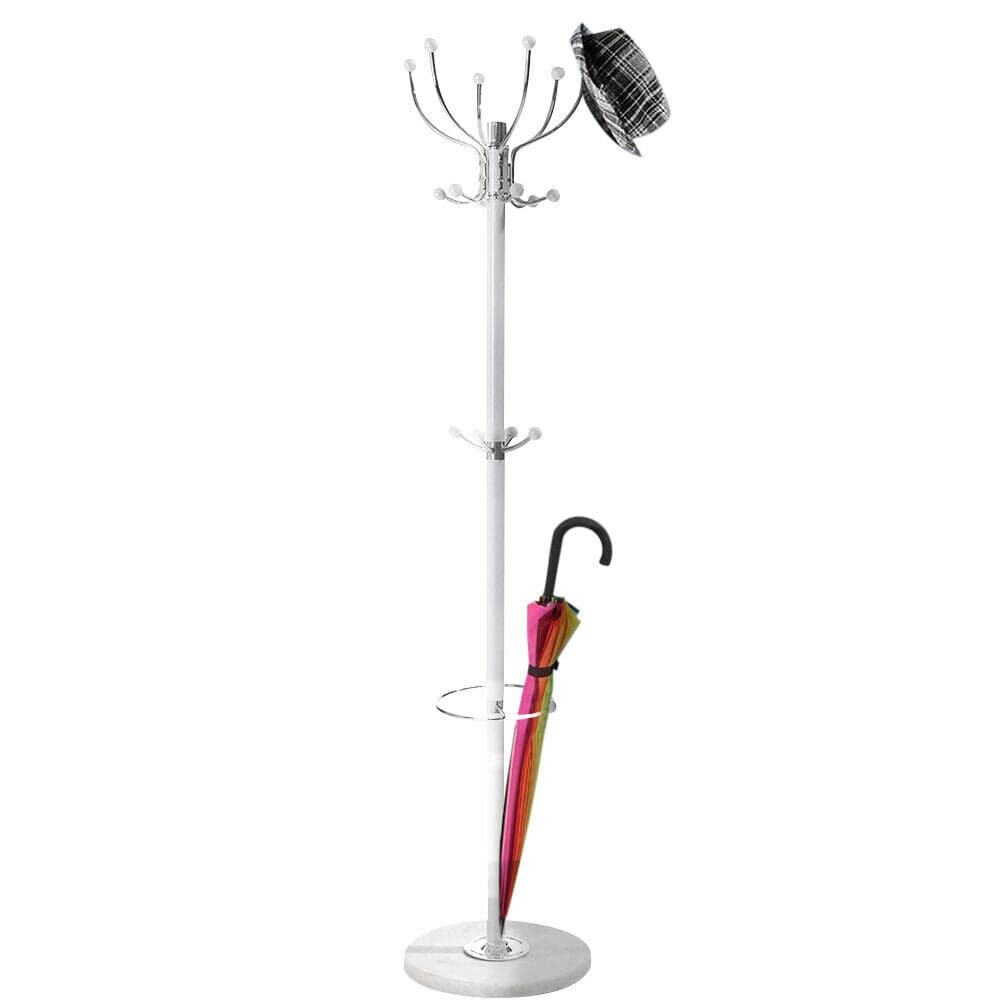 Attaccapanni Appendiabiti a Piantana Base Marmo 16Ganci H175cm Portaombrelli Bianco in Appendiabiti Danyx - Casoria, commercioVirtuoso.it