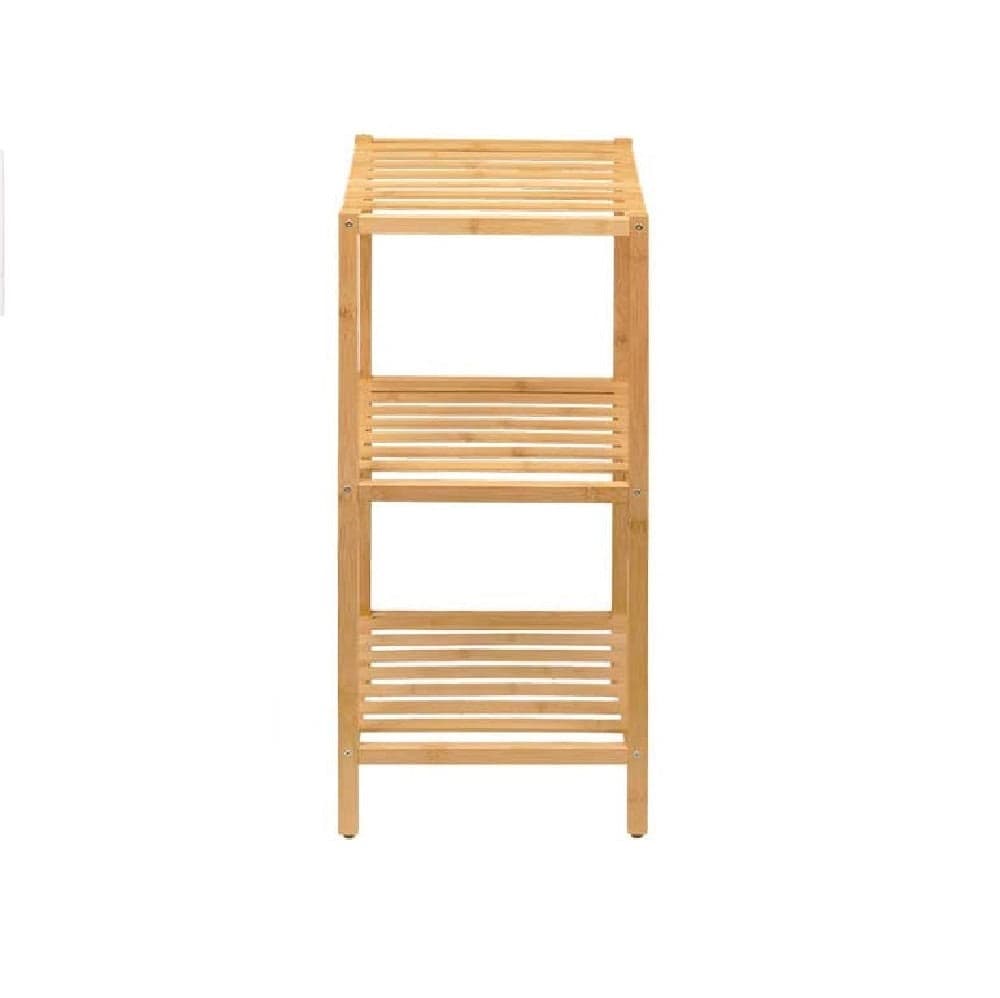 Scaffale in Legno Bambù 33x32 H 77.5 cm Multiuso 3 Ripiani Camera Ingresso Bagno in Unità di mensole Danyx - Casoria, commercioVirtuoso.it